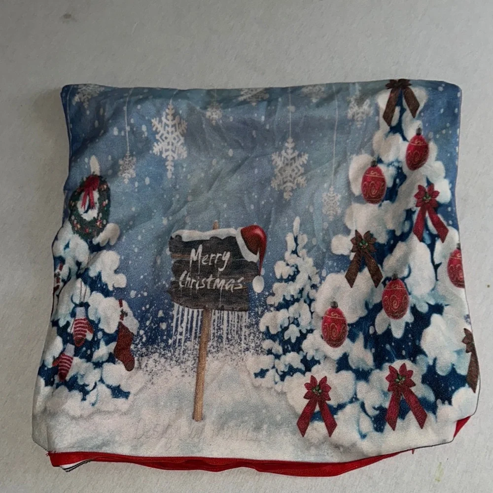 Holiday Christmas Blanket with Festive Design Pillow Case.